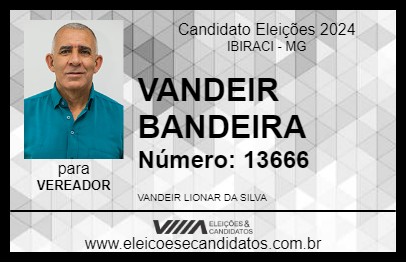 Candidato VANDEIR BANDEIRA 2024 - IBIRACI - Eleições