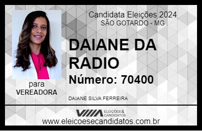 Candidato DAIANE DA RADIO 2024 - SÃO GOTARDO - Eleições