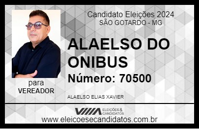 Candidato ALAELSO DO ONIBUS 2024 - SÃO GOTARDO - Eleições