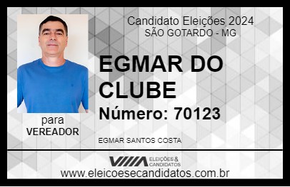 Candidato EGMAR DO CLUBE 2024 - SÃO GOTARDO - Eleições