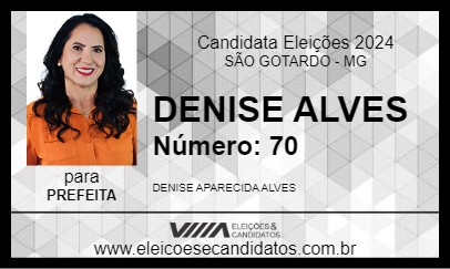 Candidato DENISE ALVES 2024 - SÃO GOTARDO - Eleições