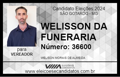 Candidato WELISSON DA FUNERARIA 2024 - SÃO GOTARDO - Eleições