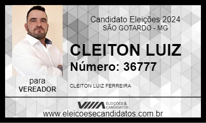 Candidato CLEITON LUIZ 2024 - SÃO GOTARDO - Eleições