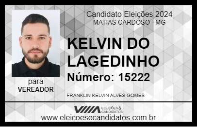 Candidato KELVIN DO  LAGEDINHO 2024 - MATIAS CARDOSO - Eleições