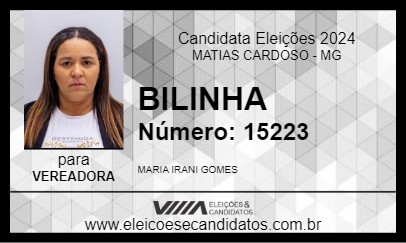 Candidato BILINHA 2024 - MATIAS CARDOSO - Eleições