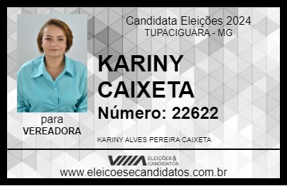 Candidato KARINY CAIXETA 2024 - TUPACIGUARA - Eleições