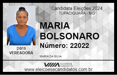 Candidato MARIA BOLSONARO 2024 - TUPACIGUARA - Eleições