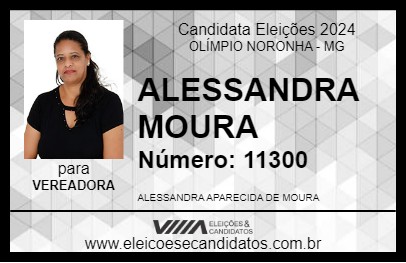 Candidato ALESSANDRA MOURA 2024 - OLÍMPIO NORONHA - Eleições