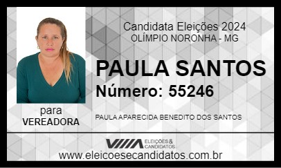 Candidato PAULA SANTOS 2024 - OLÍMPIO NORONHA - Eleições