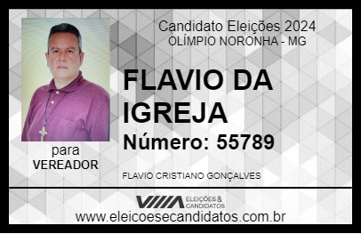 Candidato FLAVIO DA IGREJA 2024 - OLÍMPIO NORONHA - Eleições