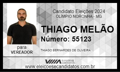 Candidato THIAGO MELÃO 2024 - OLÍMPIO NORONHA - Eleições