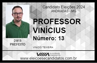 Candidato PROFESSOR VINÍCIUS 2024 - ANDRADAS - Eleições