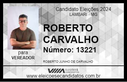 Candidato ROBERTO CARVALHO 2024 - LAMBARI - Eleições