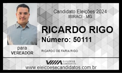 Candidato RICARDO RIGO 2024 - IBIRACI - Eleições