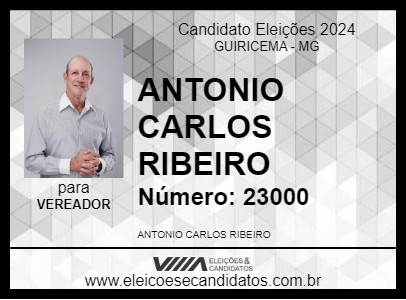 Candidato ANTONIO CARLOS RIBEIRO 2024 - GUIRICEMA - Eleições