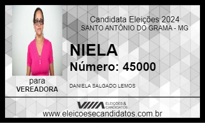 Candidato NIELA 2024 - SANTO ANTÔNIO DO GRAMA - Eleições