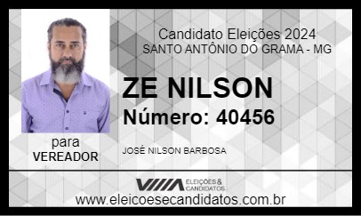 Candidato ZE NILSON 2024 - SANTO ANTÔNIO DO GRAMA - Eleições