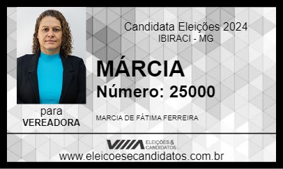 Candidato MÁRCIA 2024 - IBIRACI - Eleições