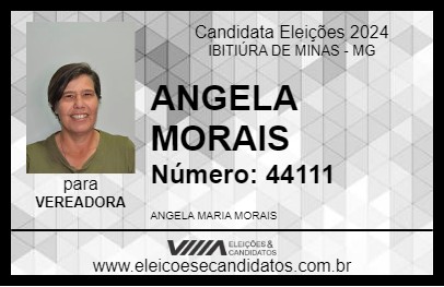 Candidato ANGELA MORAIS 2024 - IBITIÚRA DE MINAS - Eleições