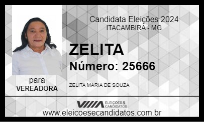 Candidato ZELITA 2024 - ITACAMBIRA - Eleições