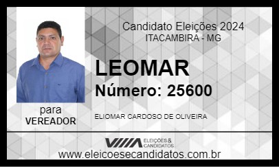 Candidato LEOMAR 2024 - ITACAMBIRA - Eleições