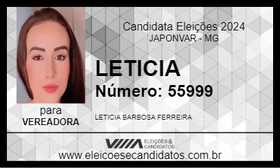 Candidato LETICIA 2024 - JAPONVAR - Eleições