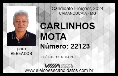 Candidato CARLINHOS MOTA 2024 - CAMANDUCAIA - Eleições