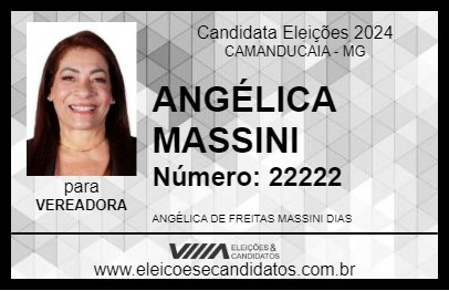 Candidato ANGÉLICA MASSINI 2024 - CAMANDUCAIA - Eleições