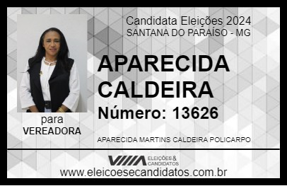 Candidato APARECIDA CALDEIRA 2024 - SANTANA DO PARAÍSO - Eleições