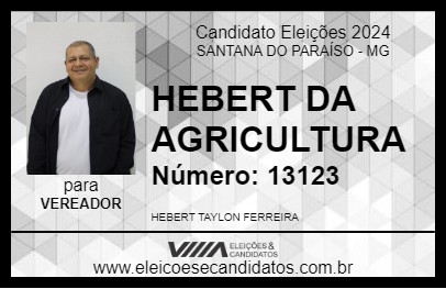 Candidato HEBERT DA AGRICULTURA 2024 - SANTANA DO PARAÍSO - Eleições