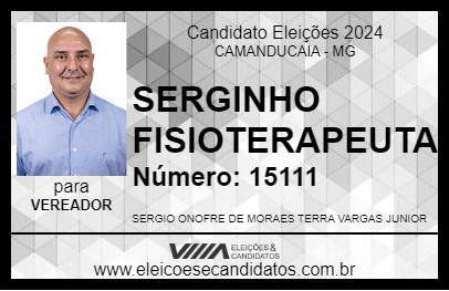 Candidato SERGINHO FISIOTERAPEUTA 2024 - CAMANDUCAIA - Eleições