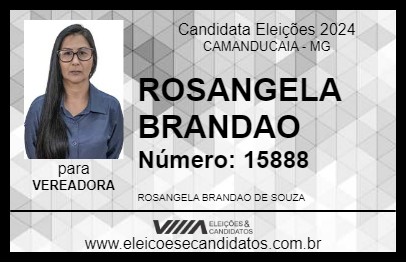 Candidato ROSANGELA BRANDAO 2024 - CAMANDUCAIA - Eleições