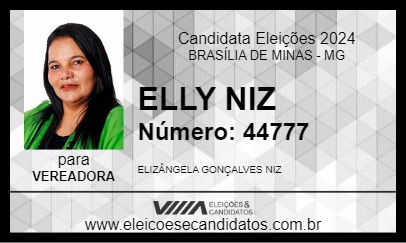 Candidato ELLY NIZ 2024 - BRASÍLIA DE MINAS - Eleições