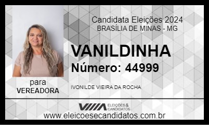 Candidato VANILDINHA 2024 - BRASÍLIA DE MINAS - Eleições