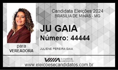 Candidato JU GAIA 2024 - BRASÍLIA DE MINAS - Eleições