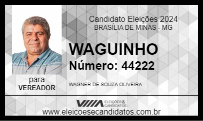 Candidato WAGUINHO 2024 - BRASÍLIA DE MINAS - Eleições