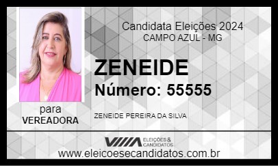 Candidato ZENEIDE 2024 - CAMPO AZUL - Eleições