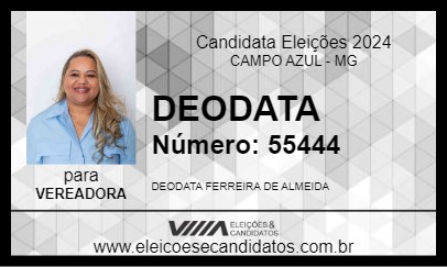 Candidato DEODATA 2024 - CAMPO AZUL - Eleições