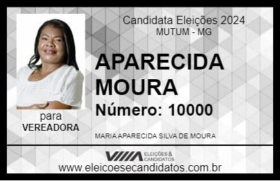 Candidato APARECIDA MOURA 2024 - MUTUM - Eleições