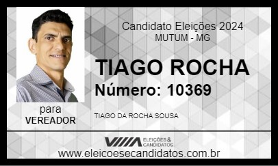 Candidato TIAGO ROCHA 2024 - MUTUM - Eleições