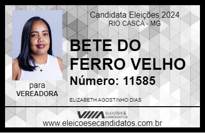 Candidato BETE DO FERRO VELHO 2024 - RIO CASCA - Eleições