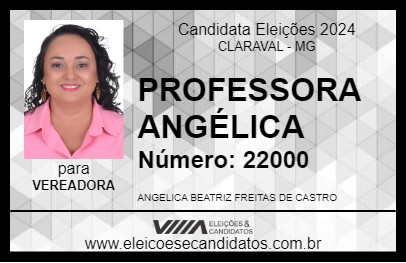 Candidato PROFESSORA ANGÉLICA 2024 - CLARAVAL - Eleições