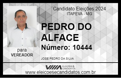 Candidato PEDRO DO ALFACE 2024 - ITAPEVA - Eleições