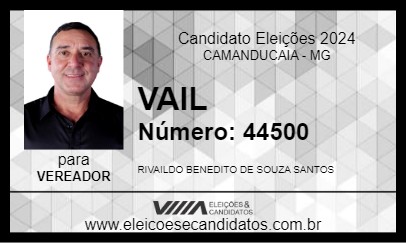 Candidato VAIL 2024 - CAMANDUCAIA - Eleições