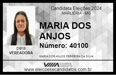 Candidato MARIA DOS ANJOS 2024 - MARLIÉRIA - Eleições