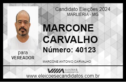 Candidato MARCONE CARVALHO 2024 - MARLIÉRIA - Eleições