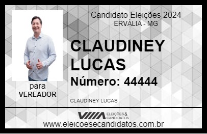 Candidato CLAUDINEY LUCAS 2024 - ERVÁLIA - Eleições