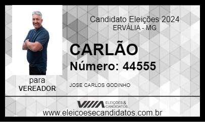 Candidato CARLÃO 2024 - ERVÁLIA - Eleições