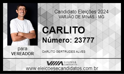 Candidato CARLITO 2024 - VARJÃO DE MINAS - Eleições