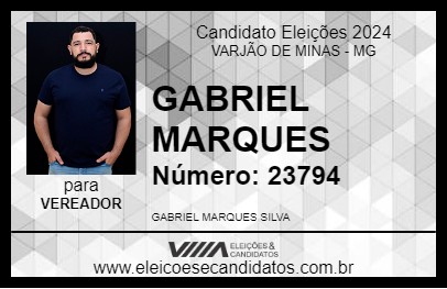 Candidato GABRIEL MARQUES 2024 - VARJÃO DE MINAS - Eleições